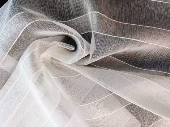 Низкая цена из натурального льна и полиэстера, металлическая пряжа, прозрачная ткань для штор Cortina